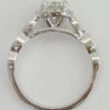 Platinum Round Brilliant Cut Diamond Halo Engagement Ring 1 ct Retail 6,000