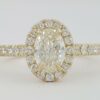 1.26 ct 14K Yellow Gold Oval Cut Diamond Halo Engagement Ring EGL-USA Rtl 5,940