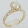 1.26 ct 14K Yellow Gold Oval Cut Diamond Halo Engagement Ring EGL-USA Rtl 5,940