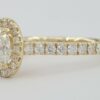 1.26 ct 14K Yellow Gold Oval Cut Diamond Halo Engagement Ring EGL-USA Rtl 5,940