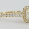 1.26 ct 14K Yellow Gold Oval Cut Diamond Halo Engagement Ring EGL-USA Rtl 5,940