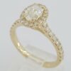 1.26 ct 14K Yellow Gold Oval Cut Diamond Halo Engagement Ring EGL-USA Rtl 5,940