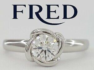 Fred of Paris Fleur Celeste Platinum 0.50 ct Diamond Engagement Ring H/VS2 5.5K