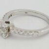 0.8 ct 18k Gold Invisible Set Princess & Round Cut Diamond Engagement Ring Size7
