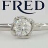 Fred of Paris Fleur Celeste Platinum 0.50 ct Round Diamond Engagement Ring G/VS2