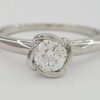Fred of Paris Fleur Celeste Platinum 0.50 ct Round Diamond Engagement Ring G/VS2