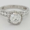 Fred of Paris Fleur Celeste Platinum 1.32ct Round Diamond Engagement Ring D/VVS1