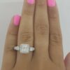 1.88 ct Verragio Venetian AFN-5063P 18k Princess Cut Halo Engagement Ring GIA