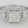 1.88 ct Verragio Venetian AFN-5063P 18k Princess Cut Halo Engagement Ring GIA