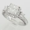 1.88 ct Verragio Venetian AFN-5063P 18k Princess Cut Halo Engagement Ring GIA