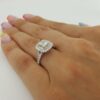1.39 ct 14K Gold LEO Princess Cut Diamond Double Halo Engagement Ring H/VS1 8K