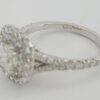 1.39 ct 14K Gold LEO Princess Cut Diamond Double Halo Engagement Ring H/VS1 8K