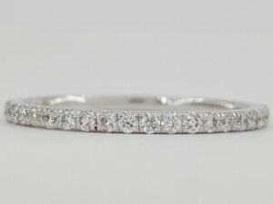 14k White Gold 0.63 ct Diamond Full Circle Eternity Wedding Band Ring Size 8