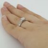 Princess Ideal Cut Diamond Solitaire Engagement Ring 0.52 ct 14K White Gold