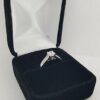 Princess Ideal Cut Diamond Solitaire Engagement Ring 0.52 ct 14K White Gold