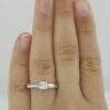 Princess Ideal Cut Diamond Solitaire Engagement Ring 0.52 ct 14K White Gold