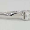 Princess Ideal Cut Diamond Solitaire Engagement Ring 0.52 ct 14K White Gold