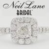 Neil Lane Cushion Diamond Halo Engagement Ring 14k White Gold 1.38 ct Rtl 5.8K