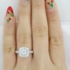Neil Lane Cushion Diamond Halo Engagement Ring 14k White Gold 1.38 ct Rtl 5.8K