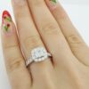 Neil Lane Cushion Diamond Halo Engagement Ring 14k White Gold 1.38 ct Rtl 5.8K
