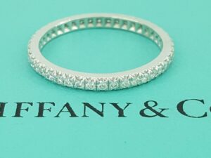 Tiffany & Co Soleste Full Circle Eternity Diamond Band Ring 0.31 ct Plat Rt4,650