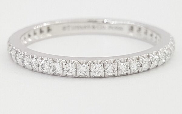 Tiffany & Co Soleste Full Circle Eternity Diamond Ring 0.32 ct Platinum Rt 4,650