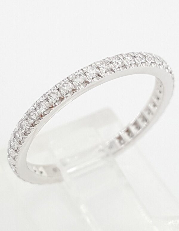 Tiffany & Co Soleste Full Circle Eternity Diamond Ring 0.32 ct Platinum Rt 4,650