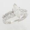 Marquise Cut & Baguette Diamond Engagement Ring 2.02 ct Platinum Retail 8,495