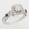 Vera Wang Love 14K Gold 0.72 ct Round Diamond Halo Engagement Ring Retail 2,999