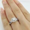 Vera Wang Love 14K Gold 0.72 ct Round Diamond Halo Engagement Ring Retail 2,999