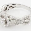 Shane Co Round Brilliant Crossover Halo Engagement Ring 1.03 ct 14K W Gold 4k