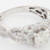 Shane Co Round Brilliant Crossover Halo Engagement Ring 1.03 ct 14K W Gold 4k