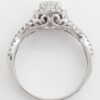 Shane Co Round Brilliant Crossover Halo Engagement Ring 1.03 ct 14K W Gold 4k