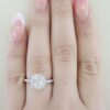 Cushion Brilliant Diamond Halo Engagement Ring 1.27 ct 14k White Gold Rtl 6K