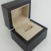 1.36 ct 14K Rose Gold Princess & Round Cut Diamond Halo Engagement Ring Rtl 6.8k