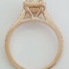 1.36 ct 14K Rose Gold Princess & Round Cut Diamond Halo Engagement Ring Rtl 6.8k