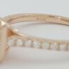 1.36 ct 14K Rose Gold Princess & Round Cut Diamond Halo Engagement Ring Rtl 6.8k