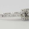 Princess Cut Diamond Halo Engagement Ring 0.93 ct tw 14K White Gold E SI2 3499