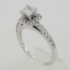 Princess Cut Diamond Halo Engagement Ring 0.93 ct tw 14K White Gold E SI2 3499
