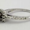 Princess Cut Diamond Halo Engagement Ring 0.93 ct tw 14K White Gold E SI2 3499