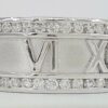 Diamond Roman Numerals Atlas Eternity Band / Ring 10.5 mm 1.48 ct 14k Gold 2-Row