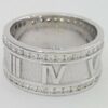 Diamond Roman Numerals Atlas Eternity Band / Ring 10.5 mm 1.48 ct 14k Gold 2-Row