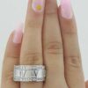 Diamond Roman Numerals Atlas Eternity Band / Ring 10.5 mm 1.48 ct 14k Gold 2-Row