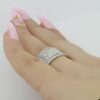 Diamond Roman Numerals Atlas Eternity Band / Ring 10.5 mm 1.48 ct 14k Gold 2-Row