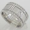 Diamond Roman Numerals Atlas Eternity Band / Ring 10.5 mm 1.48 ct 14k Gold 2-Row