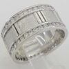 Diamond Roman Numerals Atlas Eternity Band / Ring 10.5 mm 1.48 ct 14k Gold 2-Row