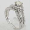 Round Diamond Crossover Twisted 14K Engagement Wedding Ring Set 1.10 ct RTL 4K