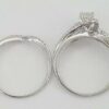 Round Diamond Crossover Twisted 14K Engagement Wedding Ring Set 1.10 ct RTL 4K