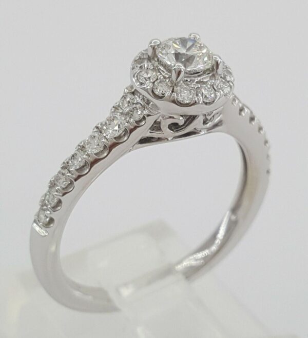 Tolkowsky 0.67 ct 14K Ideal Round Cut Diamond Engagement Ring GSI Rtl 3299