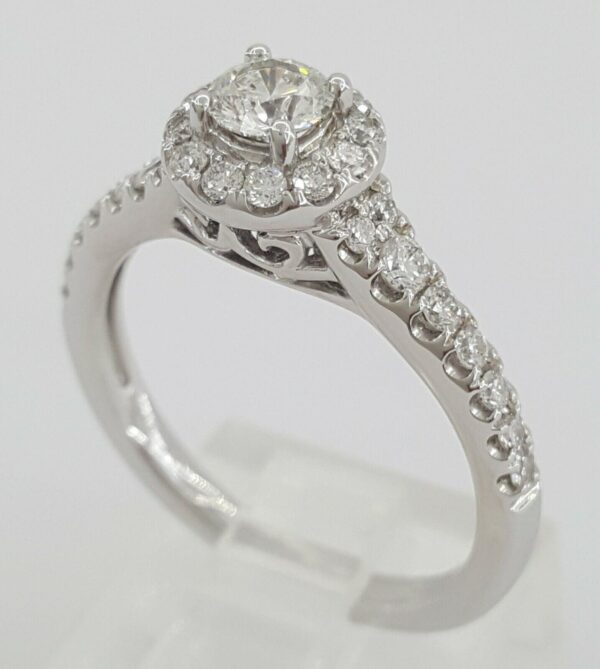 Tolkowsky 0.67 ct 14K Ideal Round Cut Diamond Engagement Ring GSI Rtl 3299
